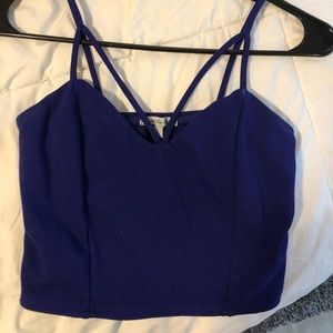 Charlotte Russe Blue Strap Crop Top